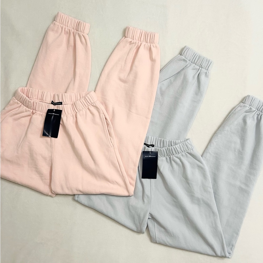 New Brandy Melville ‘Rosa’ Light Pink and Light Blue Sweatpants